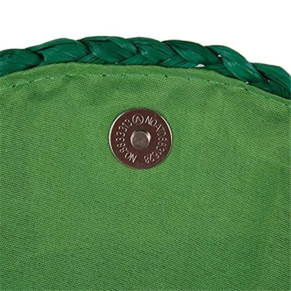 Woven Straw Clutch Bag Envelope Summer Beach Purse Women Green - Picture 5 of 6